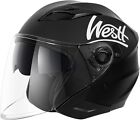 Westt Helmets for Adults Open Face Helmet with Dual Sun Visor Motorcycle Helmet