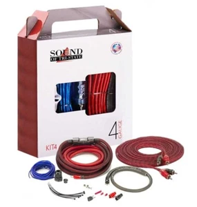 Sound of Tri-State 4 Gauge 4AWG Amplifier Wiring Kit Power Ground RCA's Fuse - Picture 1 of 1