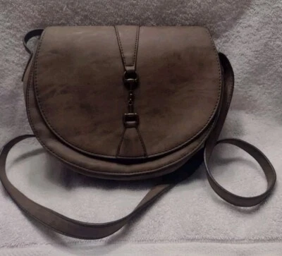 Cato Shoulder Bag Flap Closure-Medium Brown 8 x 10 X 2.5 Adj Strap #4-d - Image 1 of 4