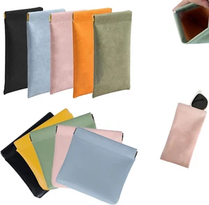 10 Stck. Personalisierte Druckknopfverschluss Leder Organizer Tasche für Handtasche Tragbar Joll - Bild 1 von 11