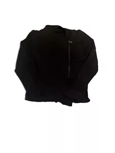 Saint + Sofia Womens Cotton Biker Jacket Sz 16 Black Organic Cotton - Picture 1 of 4