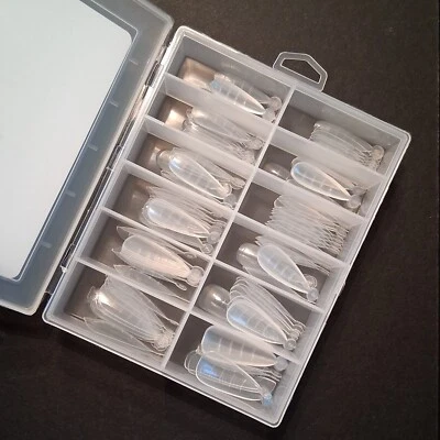 LAURA ARLETTA NAILS 120 Stück Dual System Mandel/Stiletto Form Tips in Box, obere Popits Nail Tips