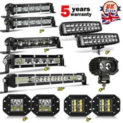 LED Work Light Bar Flood Spot Lights Driving Lamp Offroad Car Truck SUV 12V 24V - Image 1 of 4