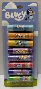 Bluey 8 Bálsamos Labiales Saborizados Paquete de Regalo Surtido Niños Tendencia Labios agrietados NUEVO - Imagen 1 de 13