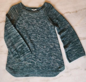 Mystree Midnight Green Sz Med Bell Sleeve Oversized Acrylic/Wool/Mohair Sweater - Picture 1 of 7