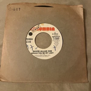 DAVID ALLAN COE Would You Be My Lady DJ PROMO 45 7" COUNTRY Record Vinyl Records - Picture 1 of 2