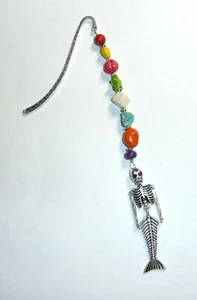★ DIY ★ Lesezeichen ★ Seitentrenner ★ MEERJUNGFRAU SKELETT ★ bunt ★ - Bild 1 von 1