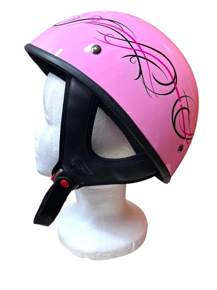 Casco de motocicleta Fulmer adulto rosa Scoll corto medio crucero DOT mediano AF 81 Foto 1 de 4