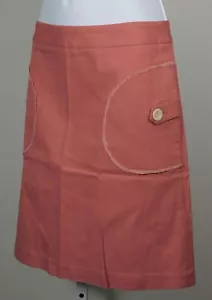 Falda Elástica J MCLAUGHLIN Para Mujer Parche Naranja Bolsillo Algodón Sarga Línea A Talla 4 - Imagen 1 de 6
