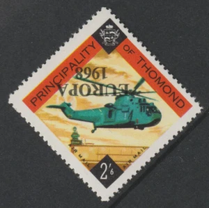 2467 - THOMOND 1968 HELICOPTER with EUROPA OVERPRINT INVERTED mnh - Picture 1 of 2