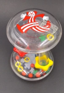 Vintage 1980 Johnson & Johnson Clown Baby Toy Rattle Rolling Stars Playpath RARE - Picture 1 of 12
