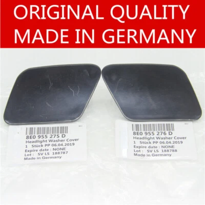 One Pair Headlight Headlamp Washer Cover Cap fits Audi A4, A4 Quattro 2002-2005 — 第 1/4 张图片