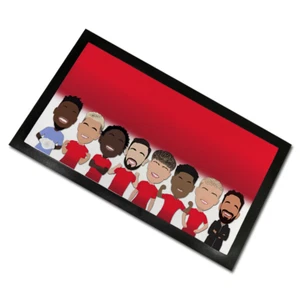 Utd 2024-25 Vector Heroes Bar Runner Mat Ten Hag etc Manchester Man Cave Bar - Picture 1 of 4
