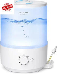 3L Cool Mist Humidifier, Top Fill, Quiet, Night Light, Auto Shut Off,30H Runtime - Picture 1 of 12
