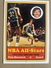 1973-74 Topps Basketball Pete Maravich Atlanta Hawks Card #130 Hall of Famer