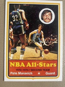 1973-74 Topps Basketball Pete Maravich Atlanta Hawks Card #130 Hall of Famer