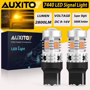 AUXITO 7440 Ámbar LED Señal de Giro Luz Intermitente Bombillas 7443 Canbus Sin Errores 2X - Imagen 1 de 10