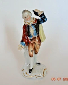 Vintage Hand Painted Made In Occupied Japan Patriot Colonial Porcelain Figurine - Picture 1 of 5