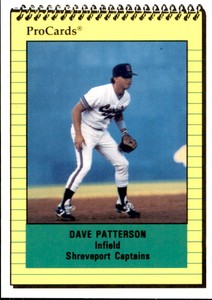 1991 Shreveport Captains ProCards 1831 Dave Patterson Ventura California CA Card