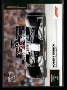 2021 Topps NOW F1 #196 Robert Kubica Alfa Romeo Racing Holofoil - Picture 1 of 2