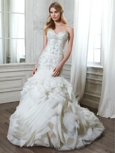 3 🔵 Aurora by Maggie Sottero | Size 12 | Ivory Wedding Dress - Picture 1 of 11