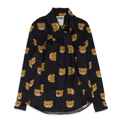 CAMISETA MOSCHINO NEGRA ESTAMPADA OSO DE PELUCHE TALLA 40 $150 NUEVA CON ETIQUETAS Foto 1 de 4