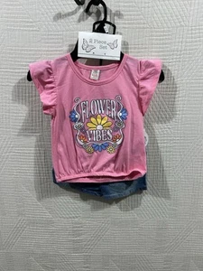 Girls 2 Piece Short Outfit Size 4 New - Picture 1 of 5