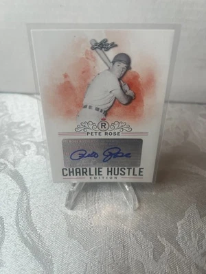 Leaf Charlie Hustle Edition 2020 automático Pete Rose #AU-02 automático Foto 1 de 2