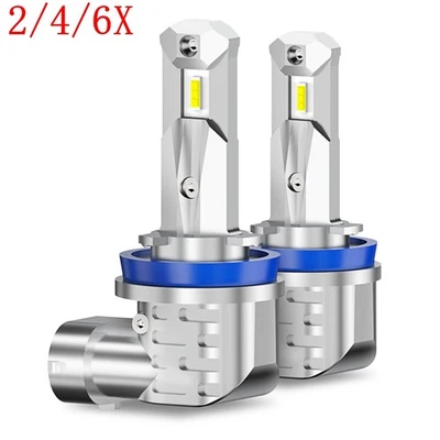Bombilla antiniebla LED 2/4/6X H11 lámpara de conducción de alta potencia 6000K luz antiniebla súper blanca Foto 1 de 4