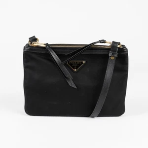 Prada 1BH046 Triangle Logo Double Zip Crossbody Bag 116667249 - Picture 1 of 11