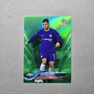 2017-18 Topps Chrome UEFA Eden Hazard Green Refractor 99/99 Chelsea #30 - Picture 1 of 3