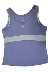 Adidas Clima365 Women's Athletic Sleeveless Tank Top L Periwinkle Blue, Lined - Picture 1 of 14