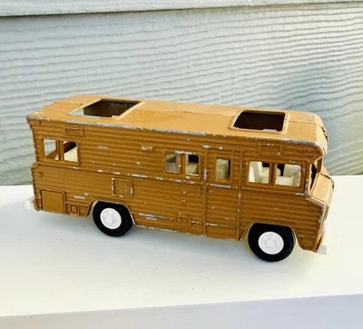 Tootsie Toy Camper RV Brown Metal 1970's Winnebago Vintage 5.25” Length Toy Van - Image 1 of 4