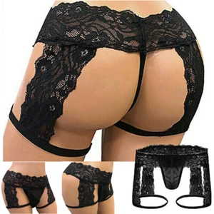 Mens Lace Lingerie Thongs G-String Sexy Sissy Pouch Panties Underwear Briefs~ - Foto 1 di 11