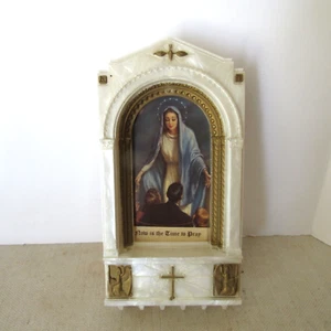 Vintage Hard Plastic Holy Water Font Mary Mother OF God CMPC Catholic - Picture 1 of 3
