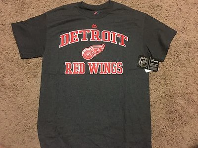 Camiseta Majestuosa Gris Hockey NHL Detroit Red Wings Talla Mediana NUEVA CON ETIQUETAS U3 Foto 1 de 3