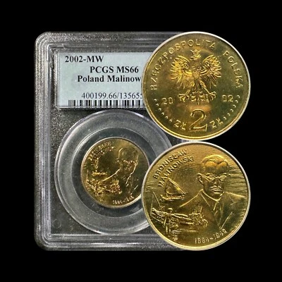 POLAND. 2002, 2 Zlote - PCGS MS66 - Polish Explorers, Malinowski, Trobriand - Image 1 of 4