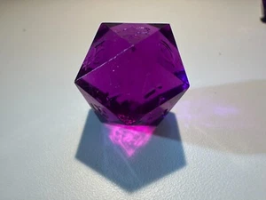HTF Gamescience Classic + Precision Sharp Edges Gem Purple D20 OOP - Picture 1 of 2