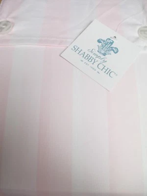 Juego de sábanas Rachel Ashwell Simply Shabby Chic CABANA rosa blanco a rayas - Cal King Foto 1 de 4