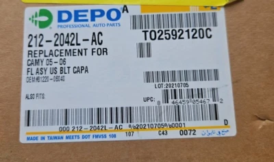  Luz antiniebla (conductor) lateral Toyota Camry 2005-2006 repuesto TO2592120C  Foto 1 de 3