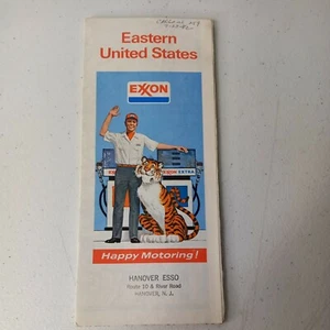 Vintage 1974 Exxon Eastern United States Oil Gas Service Station Road Map - Picture 1 of 12