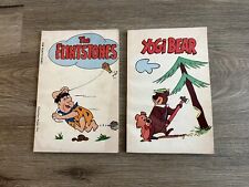 Rare Vintage 1972 Charlton Press Xerox Yogi Bear Flintstones Paperback Book Lot
