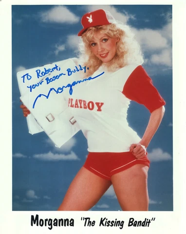 MORGANNA HAND SIGNED 8x10 COLOR PHOTO+COA       SEXY KISSING BANDIT    TO ROBERT Cover