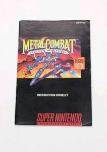 Metal Combat Falcons Revenge (Super Nintendo SNES) Original Instruction Manual - Picture 1 of 9