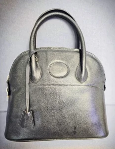 Echtleder elegante Damentasche schwarz mit Schloß - Bild 1 von 4