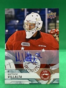 2018-19 Upper Deck CHL Autographs #5 Matthew Villalta AUTO