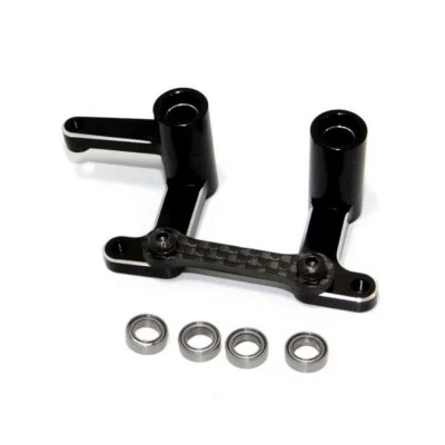 Hot Racing Aluminum & Carbon Steering Bellcrank for 2WD Slash, Stampede Rustler - Image 1 of 2