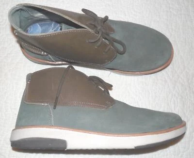 OLUKAI Kalia Puki Green Brown Leather Desert Boots Men's EU42.5 US 9.5 M - EUC - Image 1 of 4