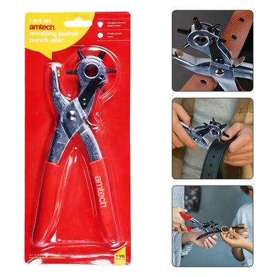 Punch Zange Drehbar Rund Loch Punch Ledergürtel Lochung - Bild 1 von 4