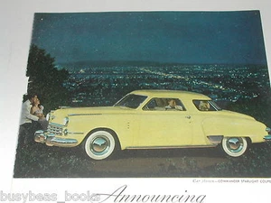 1949 Studebaker advertisement, STUDEBAKER Commander Starlight Coupe color photo - Foto 1 di 3